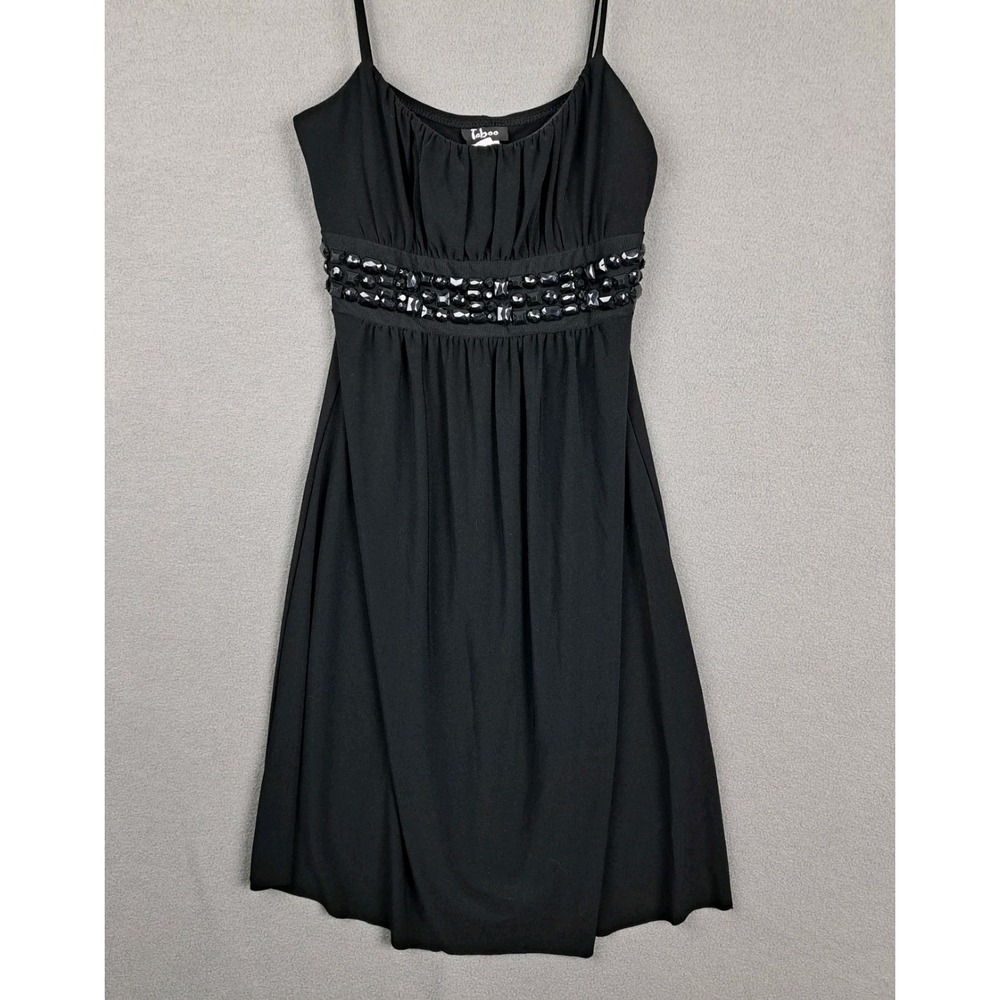 Y2K Taboo Dress Medium *Fits Small* Black Babydoll Fairy Grunge Bling Vintage
